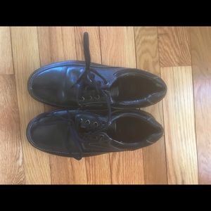 Croft & Barrow black dress tie shoes mens sz 8 1/2